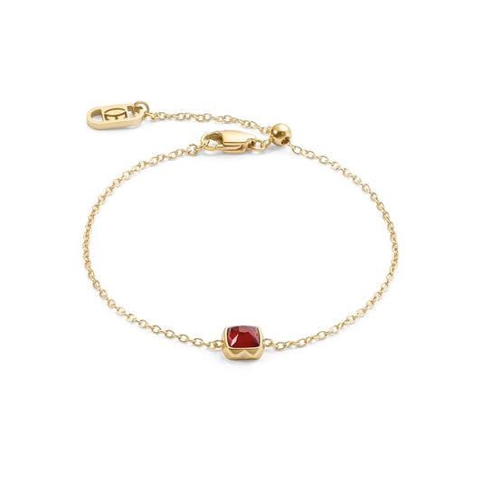 Coeur De Lion Gold Red Agate Bracelet