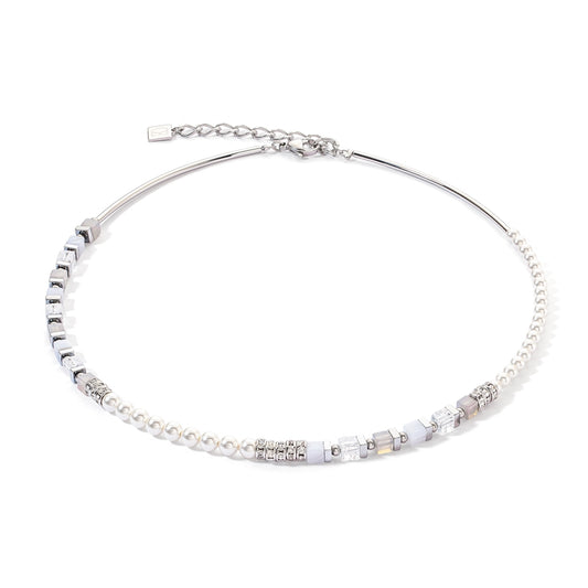 Coeur De Lion Silver Precious Fusion Offset Necklace