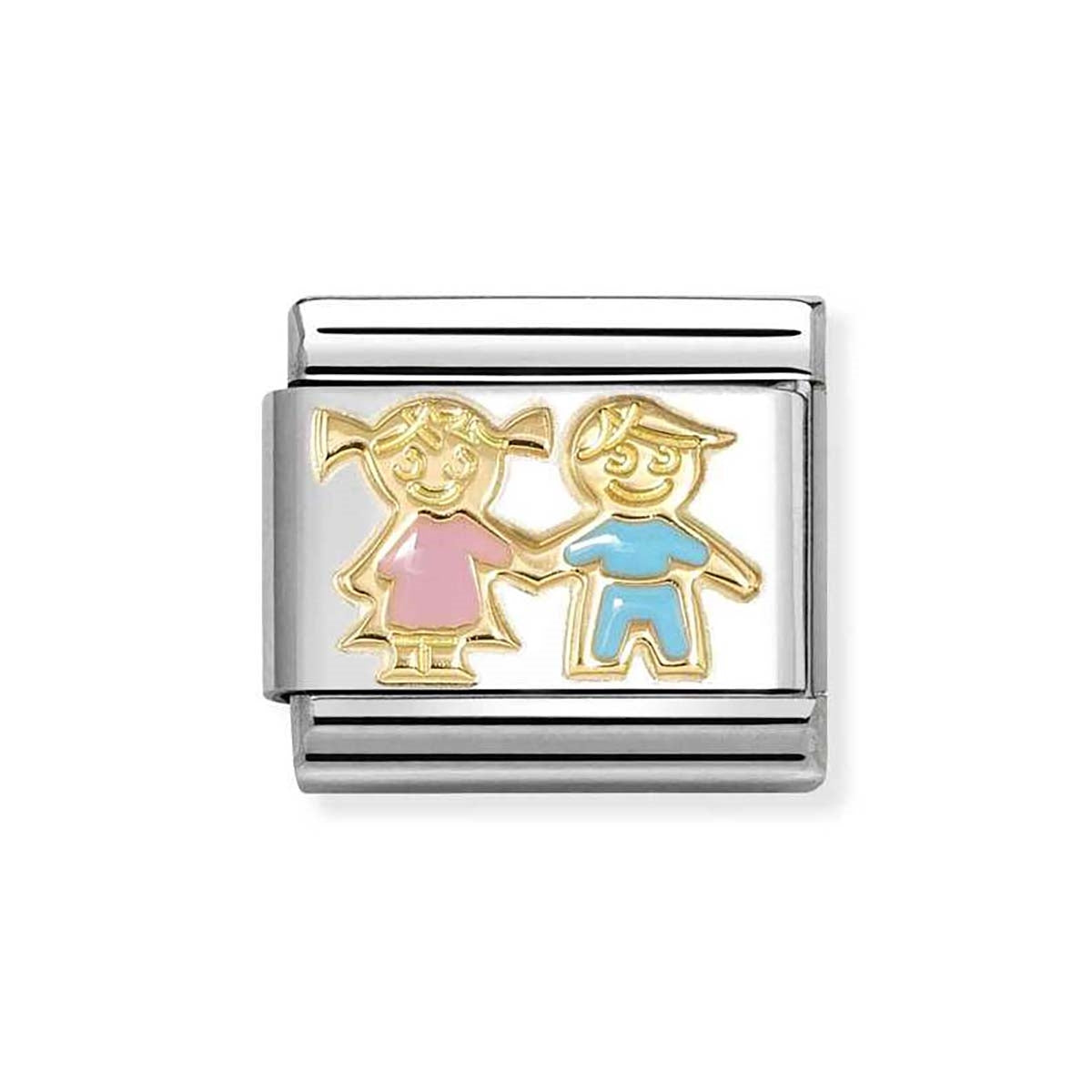 Nomination Brother and Sister Pink and Blue Charm