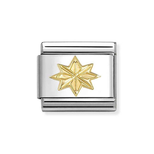 Nomination Gold Wind Rose Charm