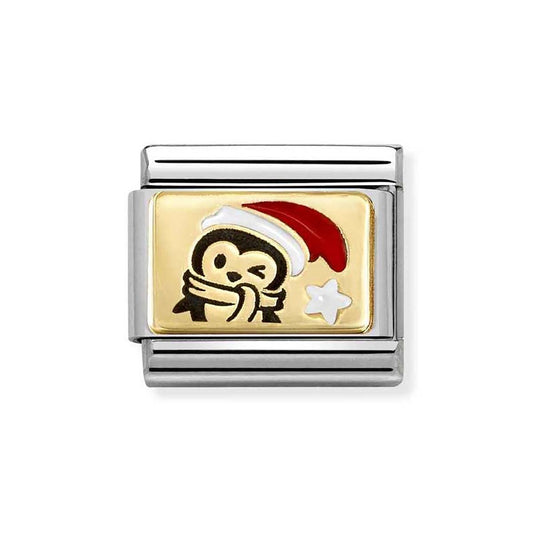 Nomination Penguin Red Hat Charm