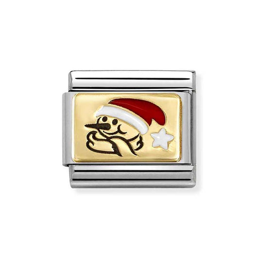 Nomination Snowman Red Hat Charm