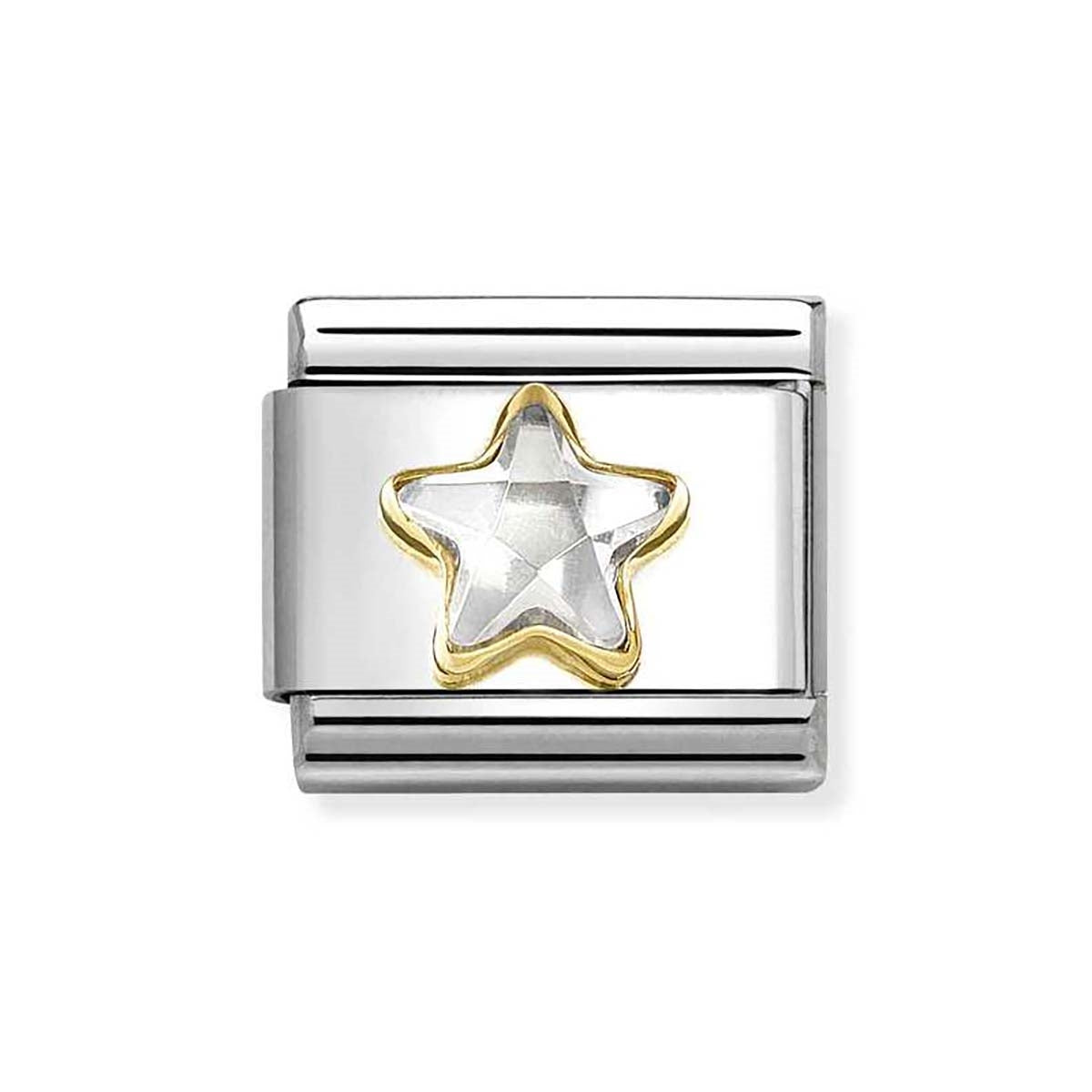 Nomination White Crystal Star Charm