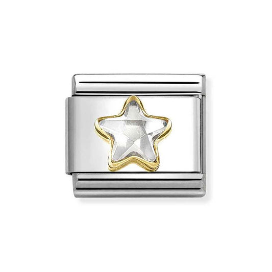 Nomination White Crystal Star Charm