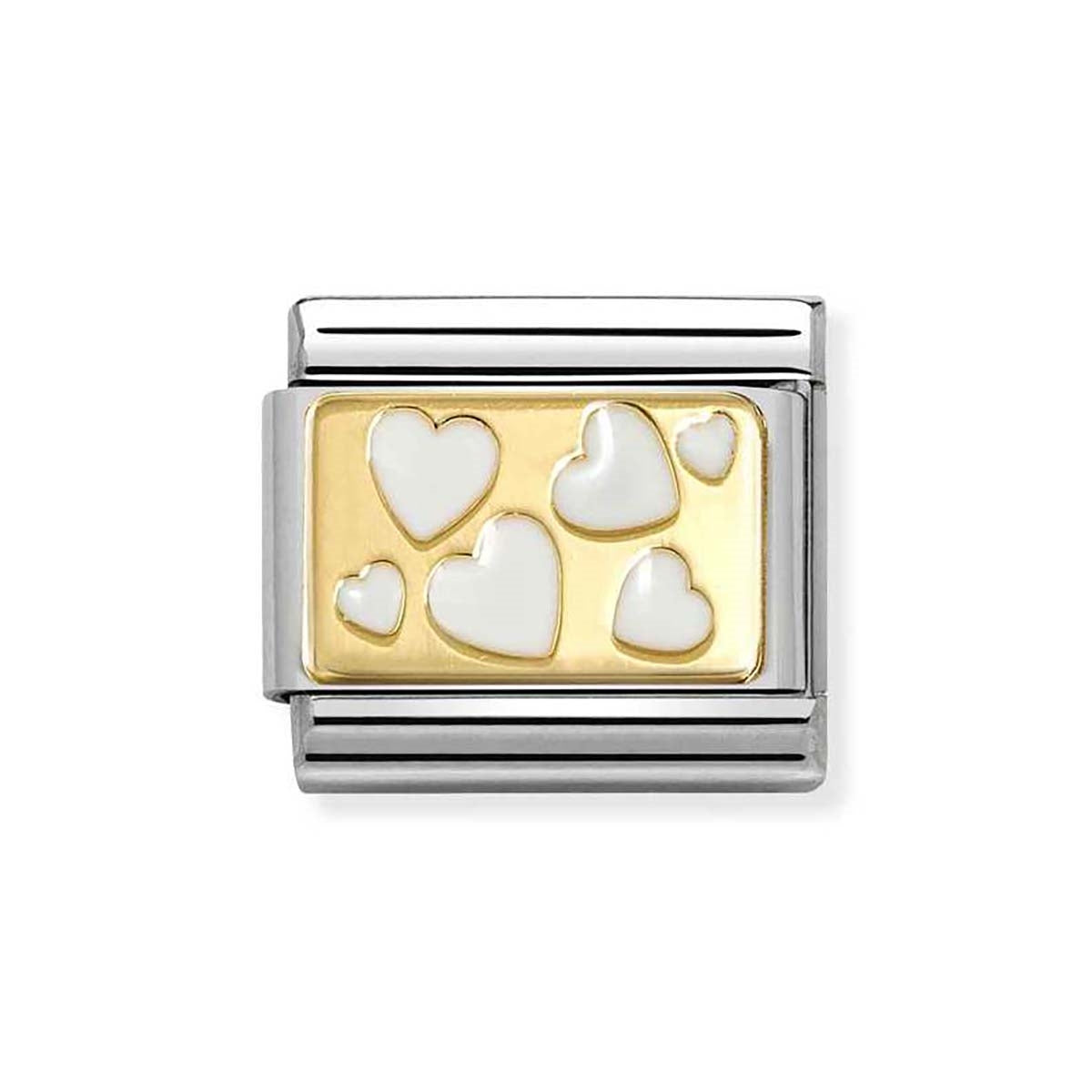 Nomination White Scattered Hearts Charm