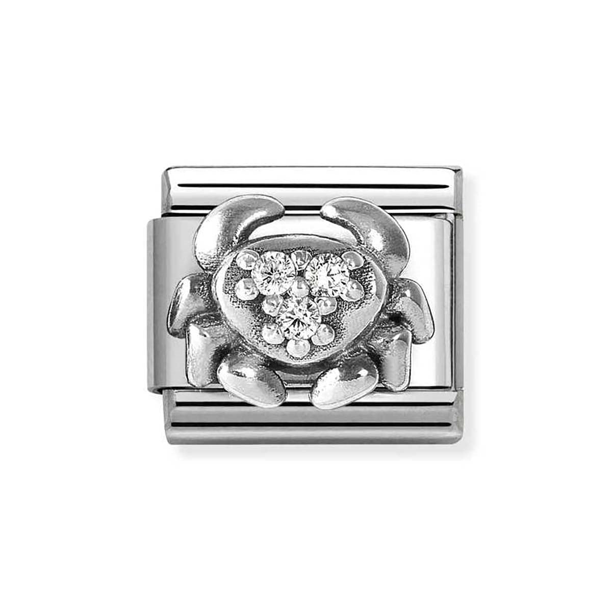 Nomination Crystal Cancer Crab Charm