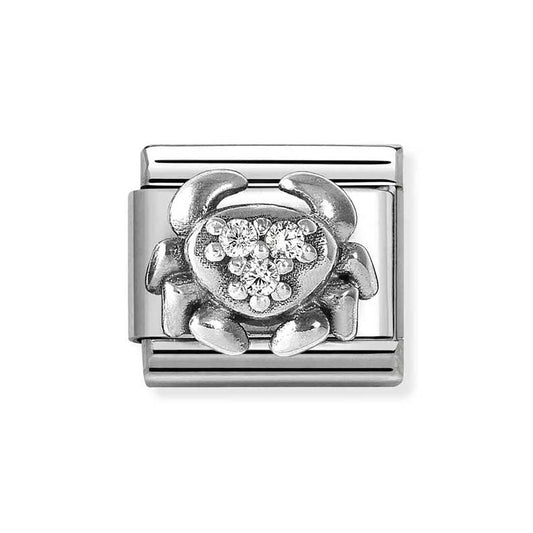 Nomination Crystal Cancer Crab Charm