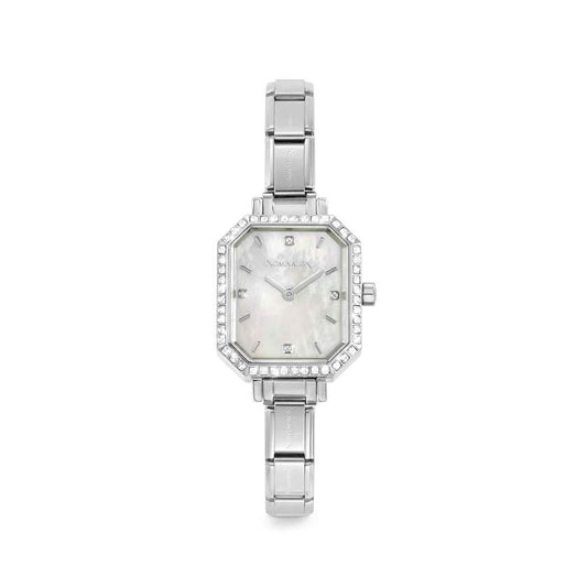 Nomination Paris White Mother of Pearl Crystal Watch