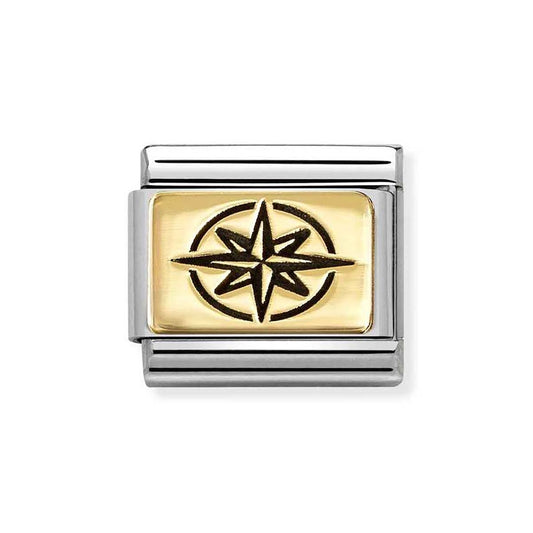 Nomination Gold Wind Rose Charm