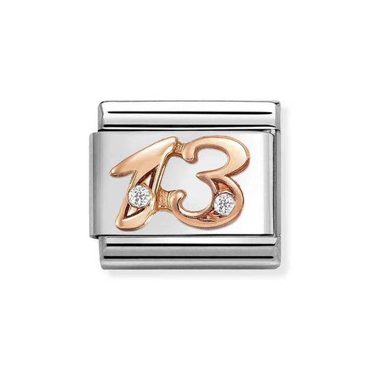 Nomination Rose Gold Crystal 13 Charm