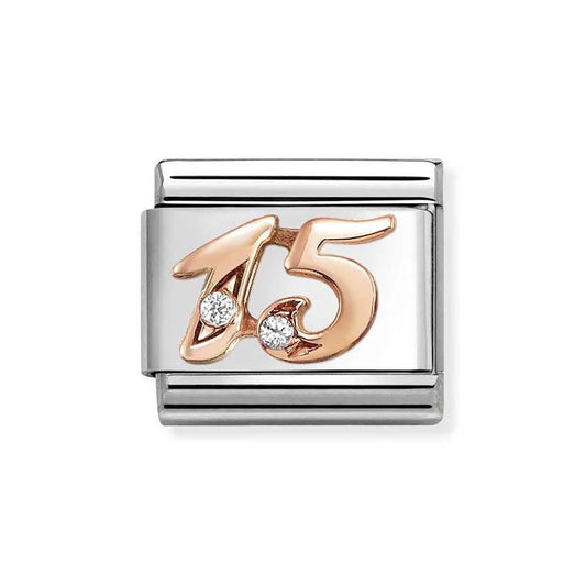 Nomination Rose Gold Crystal 15 Charm