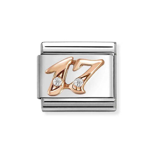 Nomination Rose Gold Crystal 17 Charm