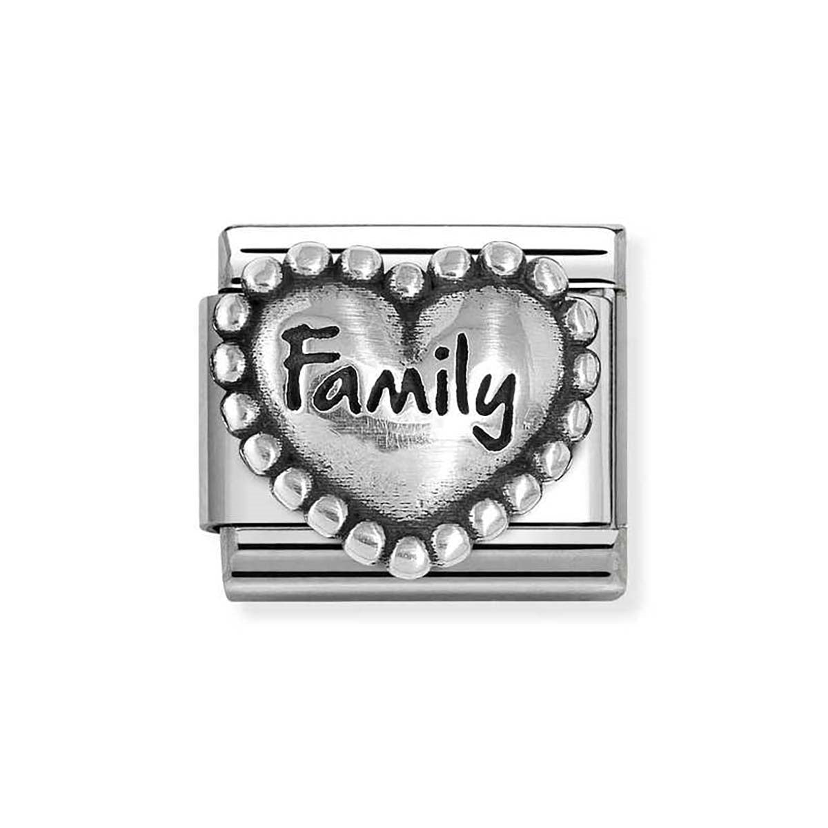 Nomination Heart with Dots Family Charm