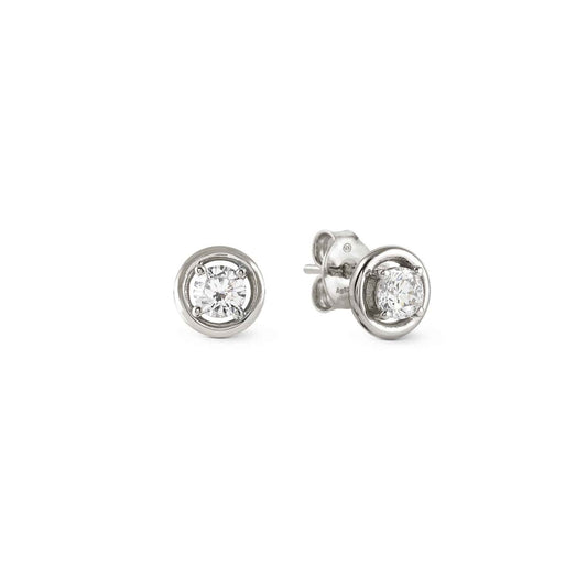 Nomination Cosmic Love Silver Circle Earrings