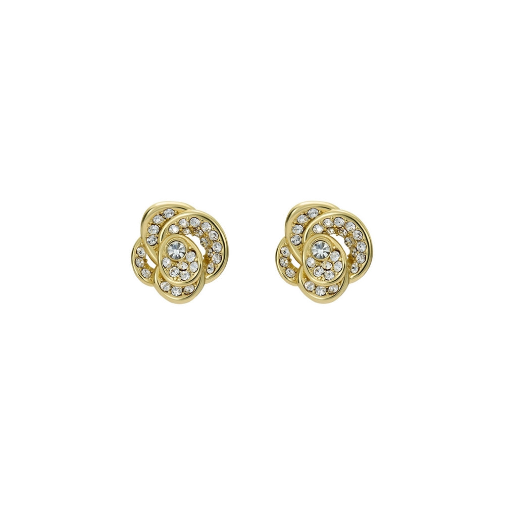 Ted Baker Gold Florine Crystal Flower Stud Earrings