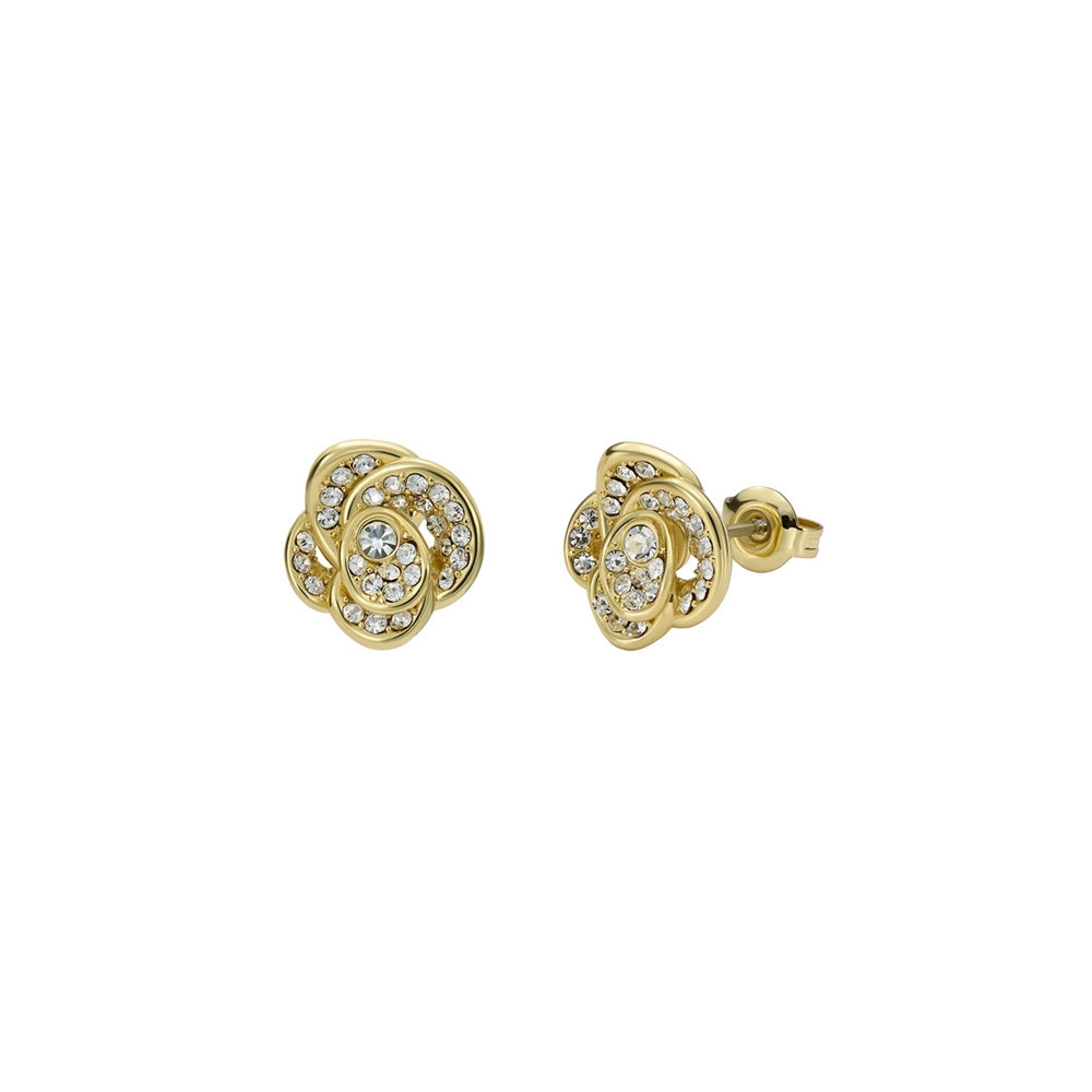 Ted Baker Gold Florine Crystal Flower Stud Earrings