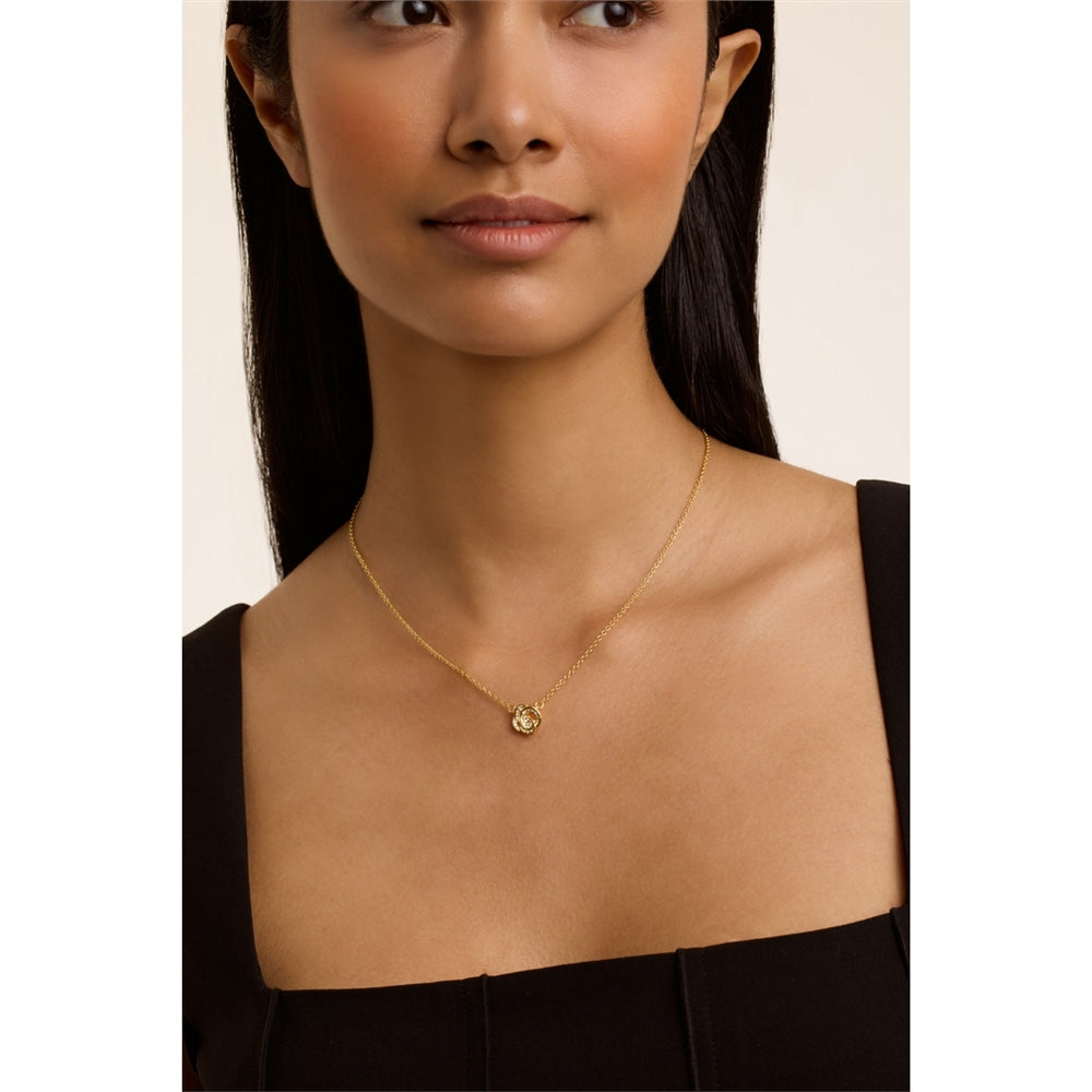 Ted Baker Gold Florita Crystal Flower Necklace