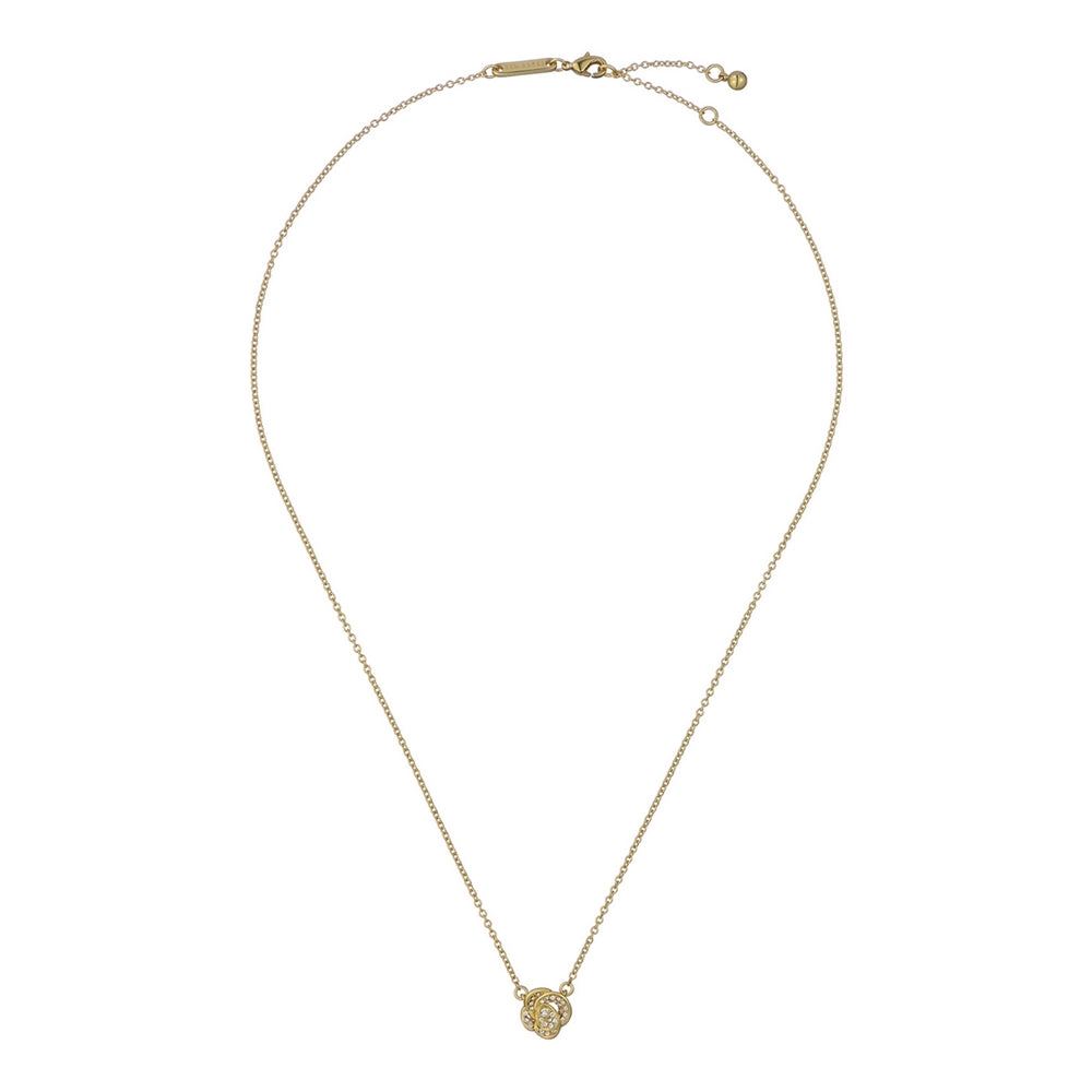 Ted Baker Gold Florita Crystal Flower Necklace