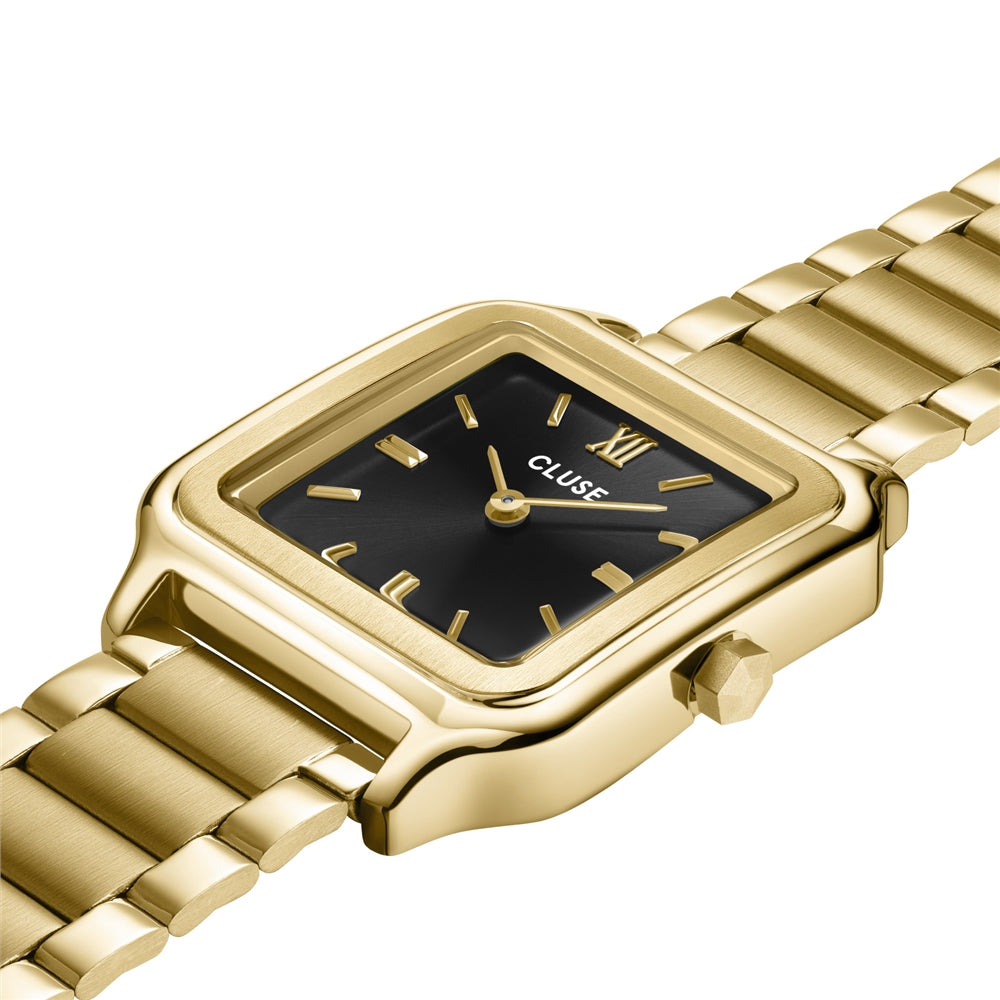 CLUSE Gold Gracieuse Square Black Watch