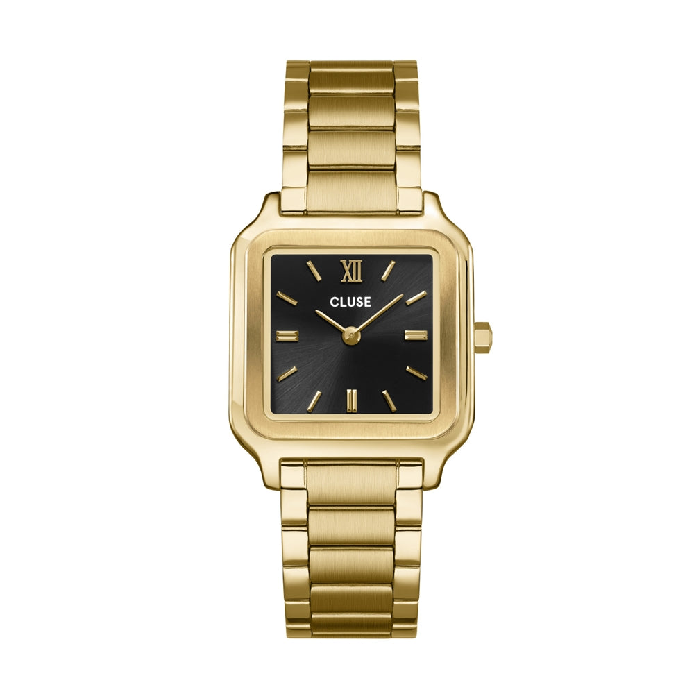 CLUSE Gold Gracieuse Square Black Watch