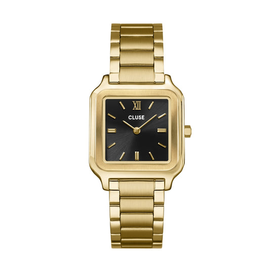 CLUSE Gold Gracieuse Square Black Watch
