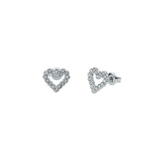 Ted Baker Silver Amorina Crystal Halo Heart Studs