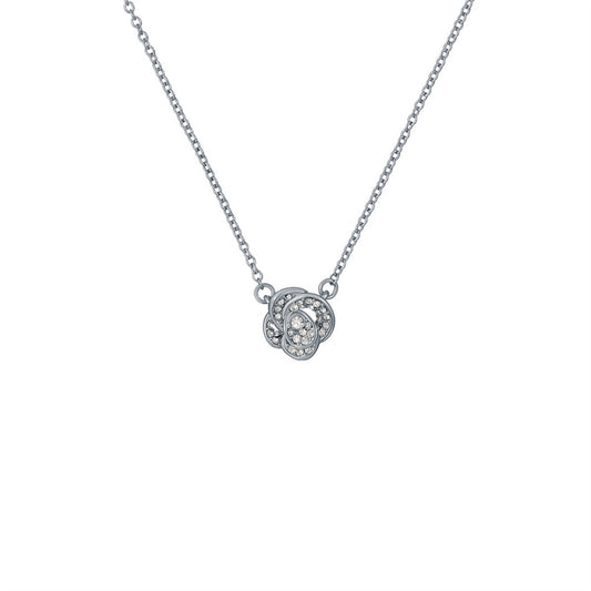 Ted Baker Silver Florita Crystal Flower Necklace