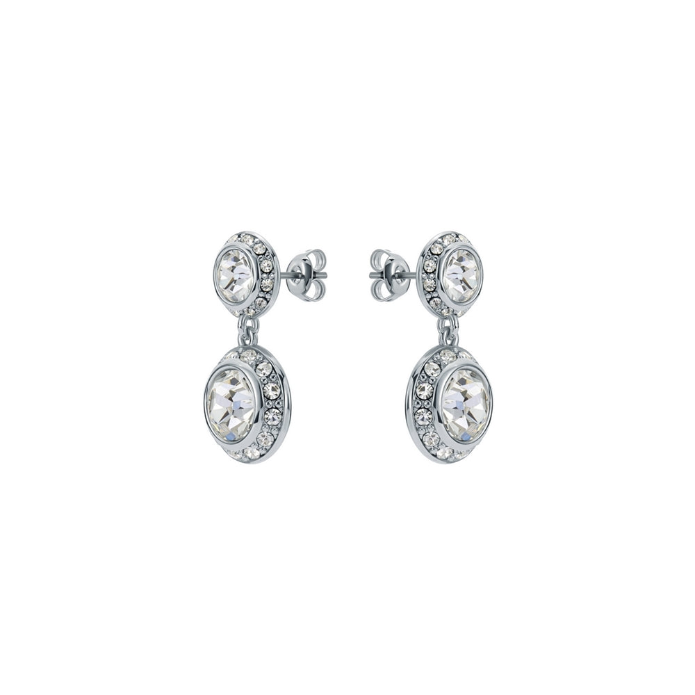 Ted Baker Silver Sollia Solitaire Sparkle Halo Drop Earrings