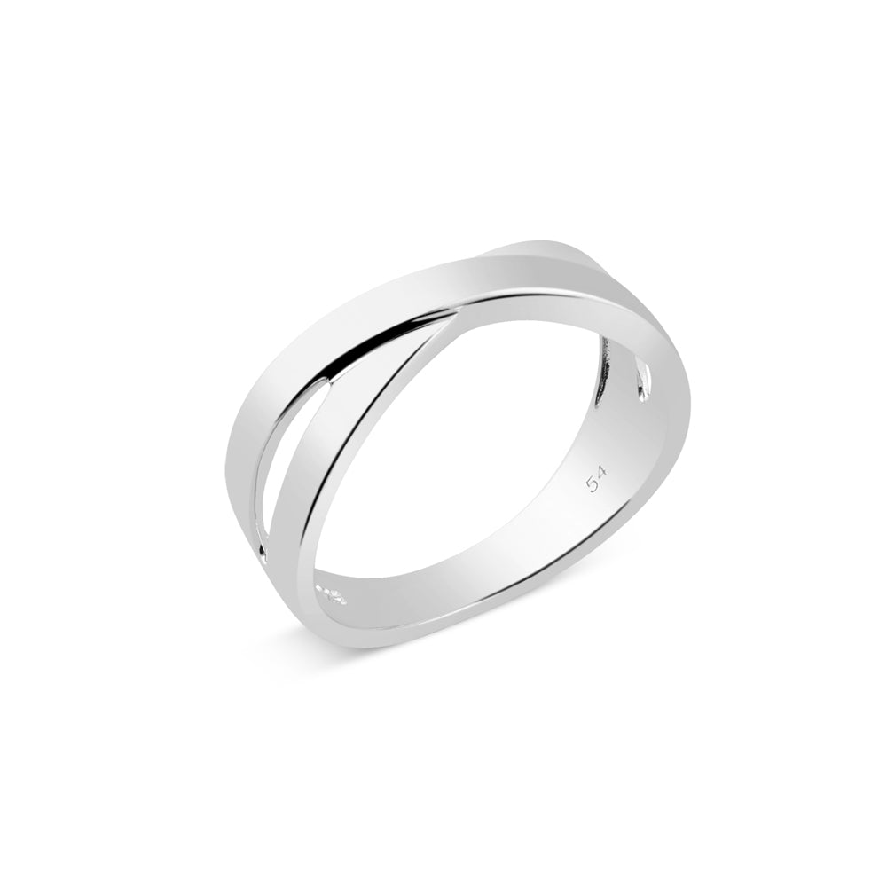 Argento Silver Classic Crossover Ring