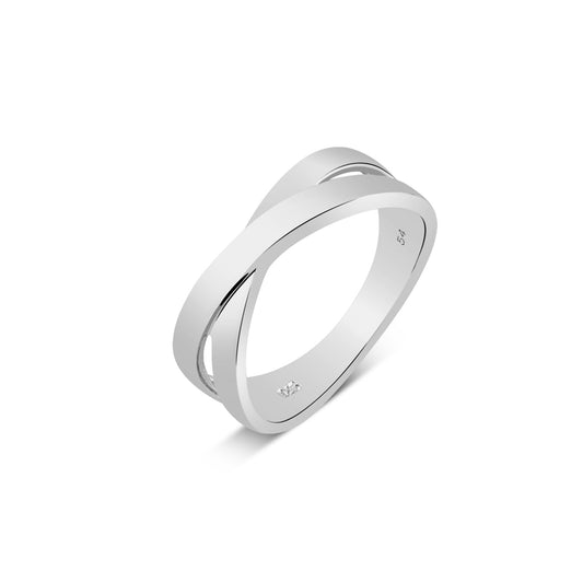 Argento Silver Classic Crossover Ring