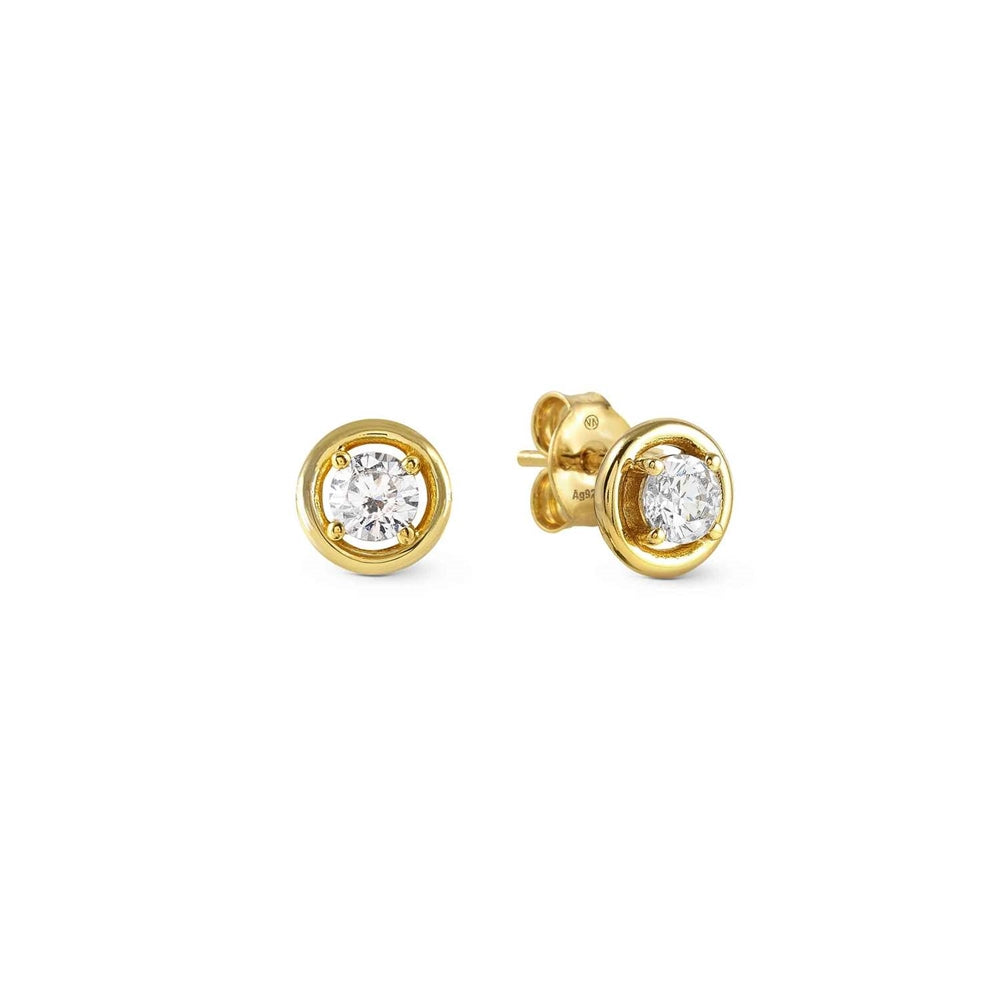 Nomination Cosmic Love Gold Circle Earrings