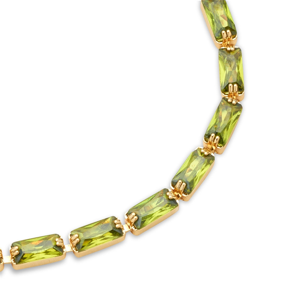 August Woods Gold Tourmaline Crystal Tennis Bracelet
