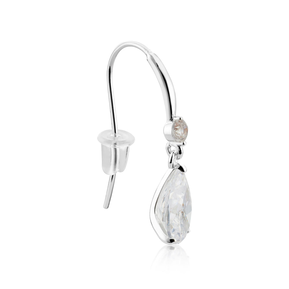 August Woods Silver Classic Teardrop Earrings