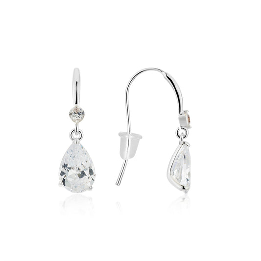August Woods Silver Classic Teardrop Earrings