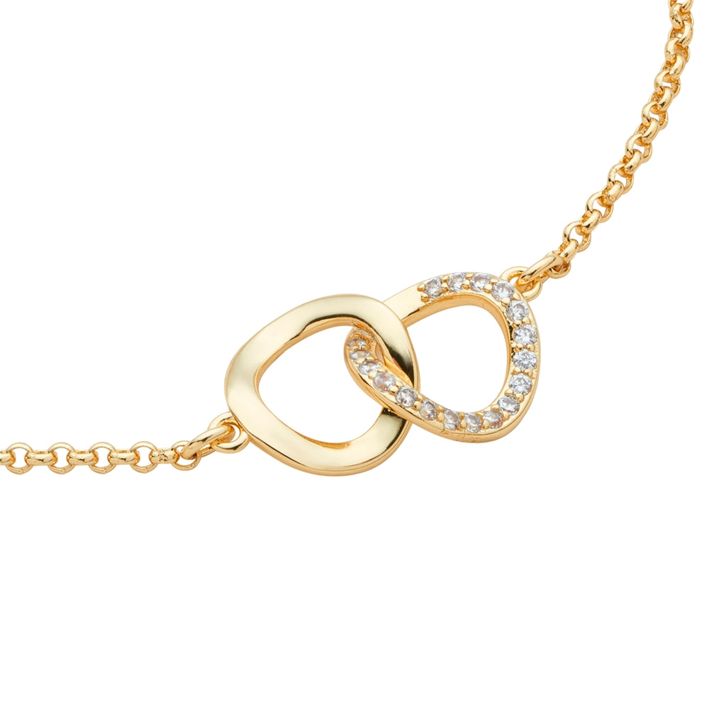 August Woods Gold Intertwined Circle Link Bracelet
