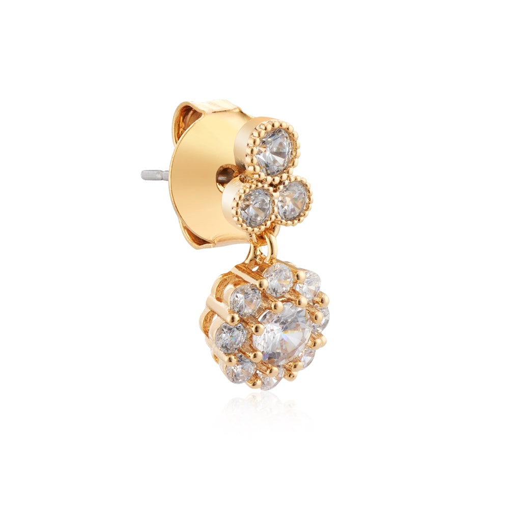 August Woods Gold Pave Crystal Stud Earrings