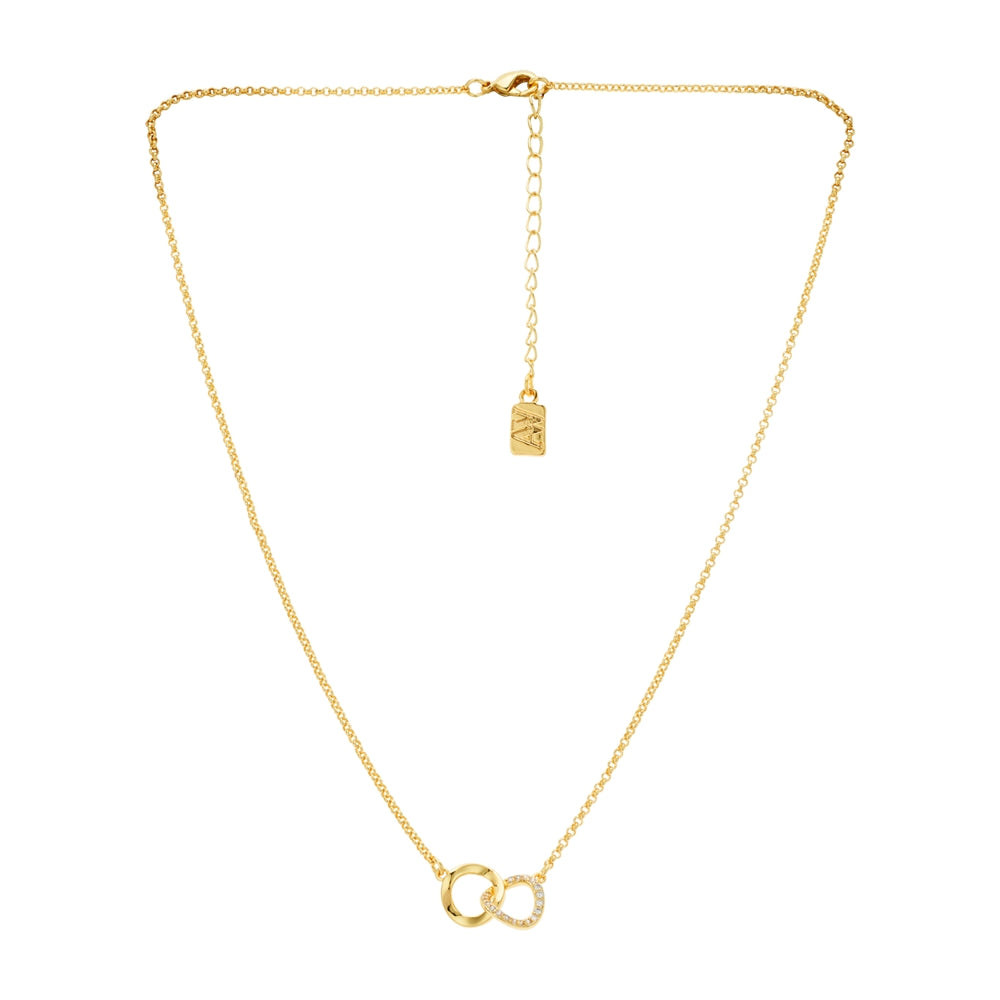 August Woods Gold Intertwined Circle Link Necklace