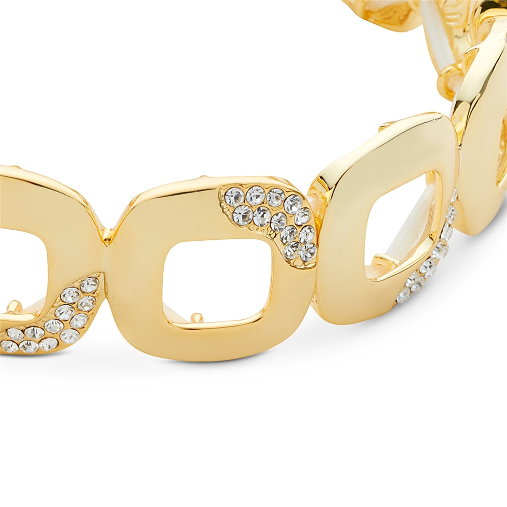 August Woods Gold Open Square Sparkle Bracelet