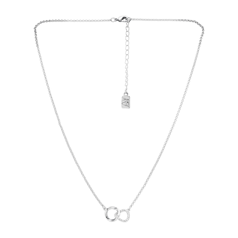 August Woods Silver Intertwined Circle Link Necklace