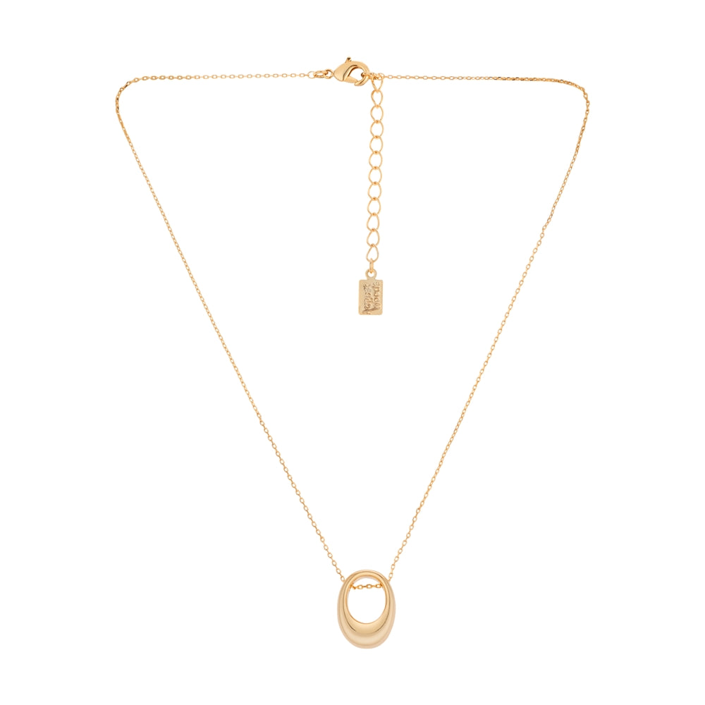 August Woods Gold Oval Thread Through Necklace