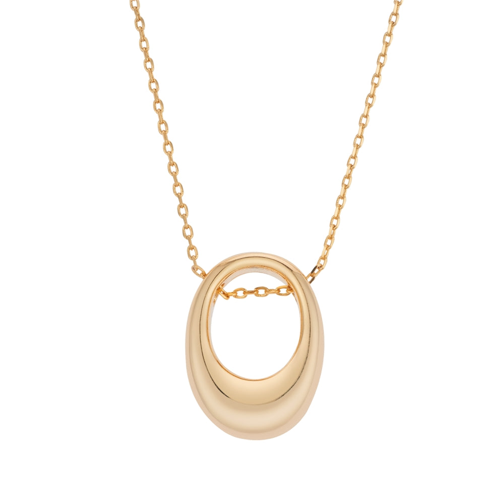 August Woods Gold Oval Thread Through Necklace