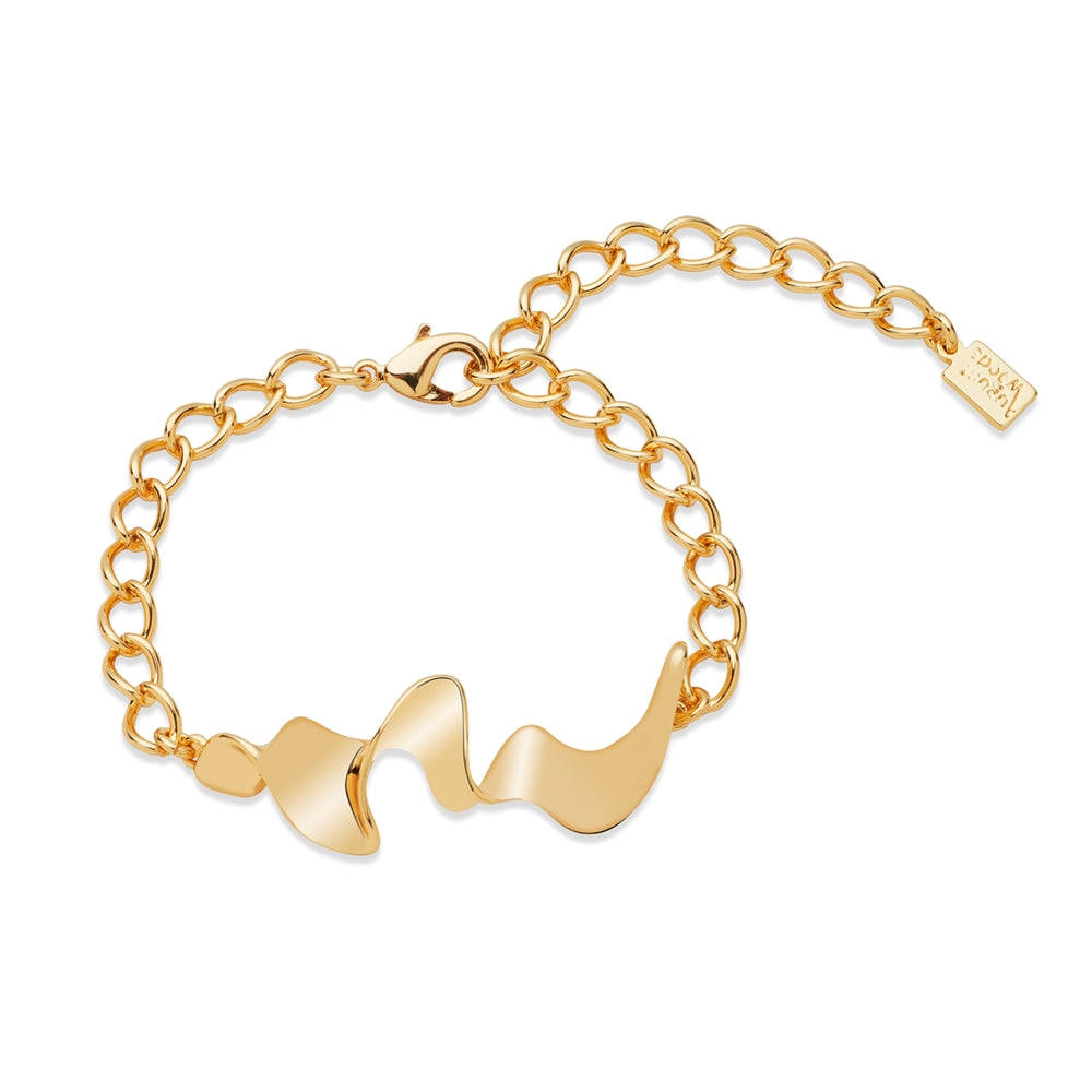 August Woods Gold Statement Wave Bracelet