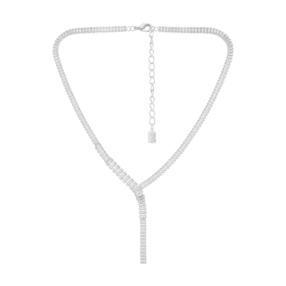 August Woods Silver Snake Chain Y Necklace