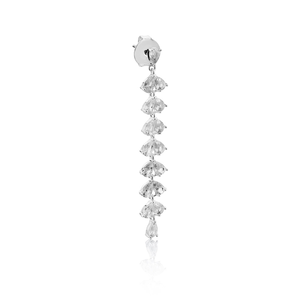 August Woods Silver Leaf Drop Earrings