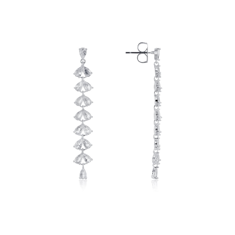 August Woods Silver Leaf Drop Earrings