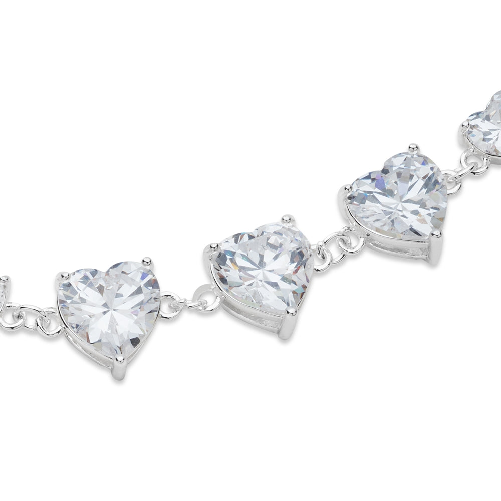 August Woods Silver Statement Heart Bracelet
