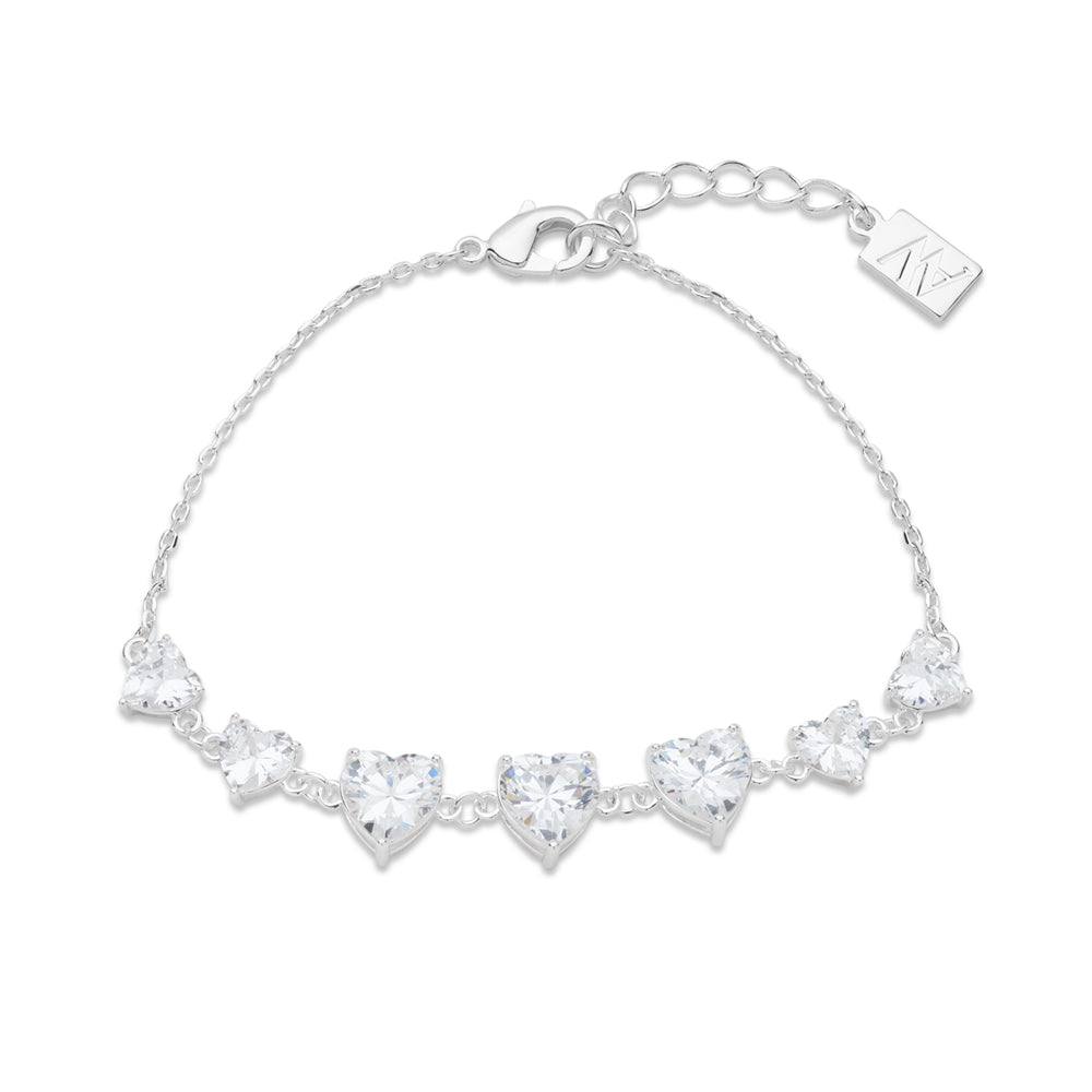 August Woods Silver Statement Heart Bracelet