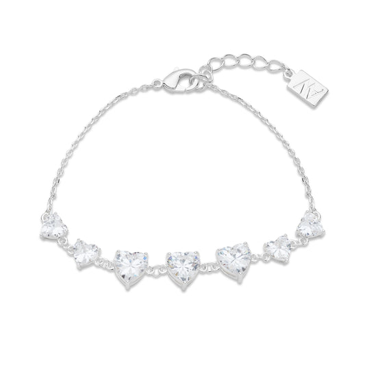 August Woods Silver Statement Heart Bracelet