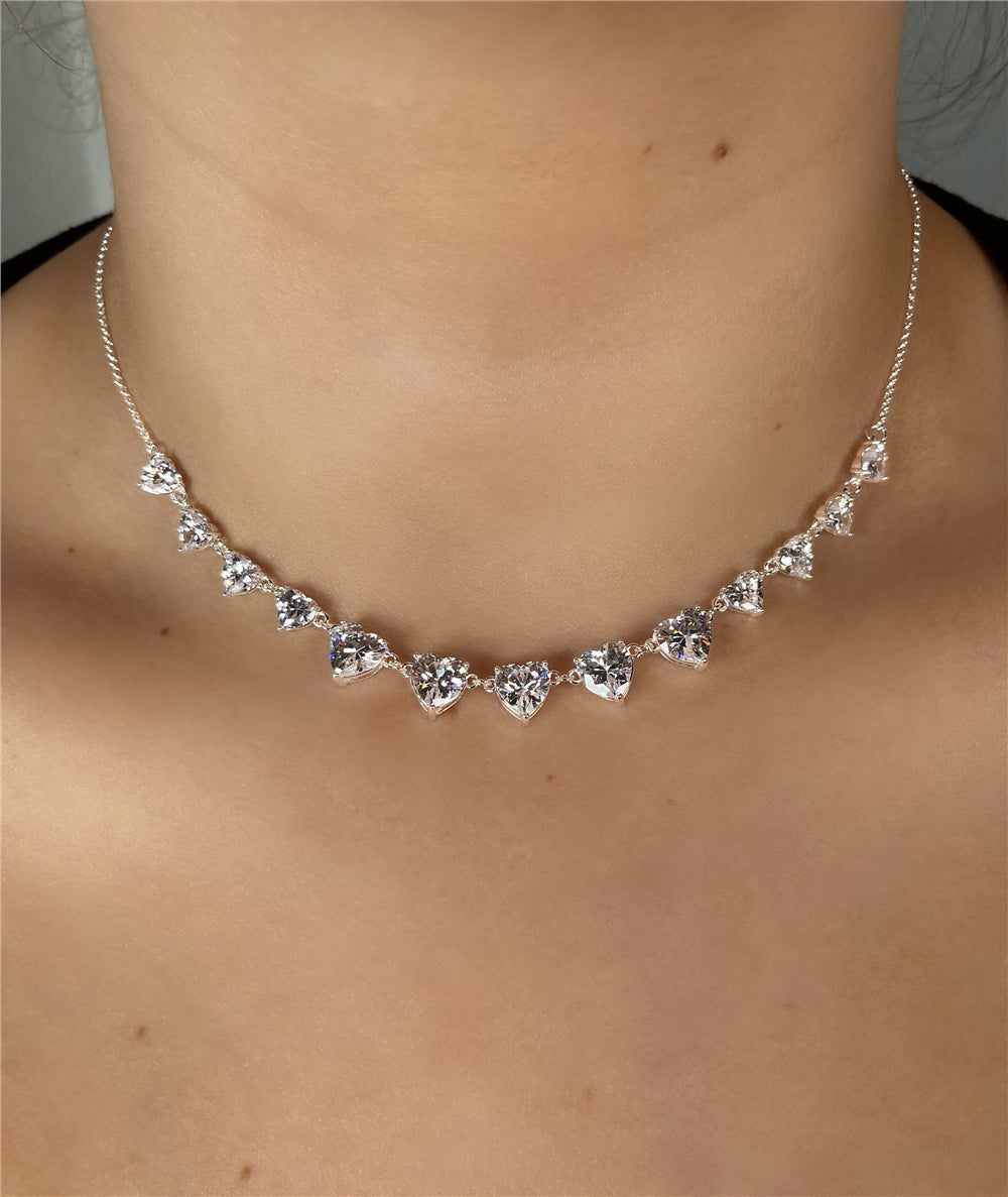 August Woods Silver Statement Heart Necklace