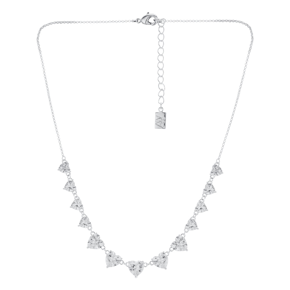August Woods Silver Statement Heart Necklace